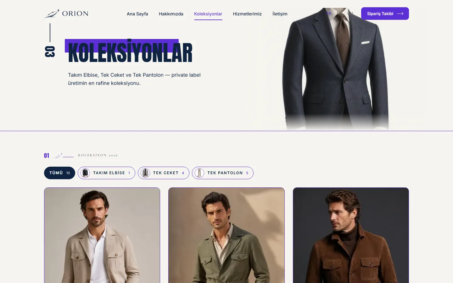 Orion web sitesi ekran görüntüsü 2