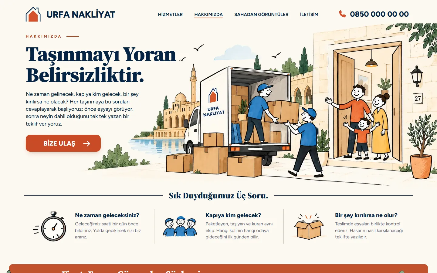 Urfa Nakliyat web sitesi ekran görüntüsü 3